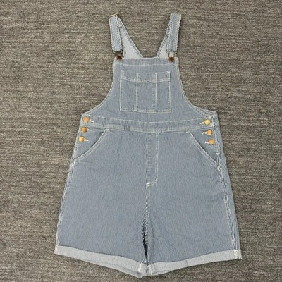 Pantalones Cortos Universal Thread Mujer 6 Rayas Azules Nogal Ferrocarril Hipster Foto 1 de 4