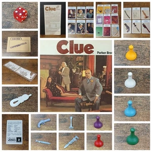 Vintage 1972 Clue Replacement Board Game Pieces, - Picture 1 of 21