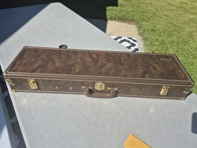 1991 Browning Over & Under Leather Hard Shotgun Case Brass Trim w/ Keys Nice! - Image 1 of 4