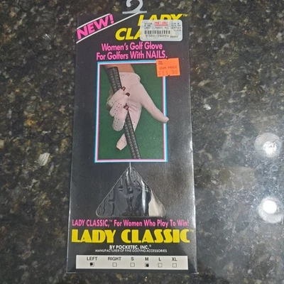 Guante de golf clásico para dama para golfistas con uñas - izquierdo/medio - negro Foto 1 de 4