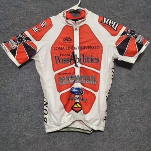 Maillot cycliste Pactimo adulte grand orange blanc Subaru casino équipe médicale motard - Photo 1/12