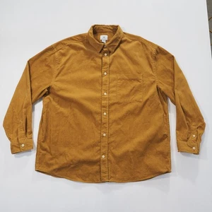 H&M Cordhemd Herren XXL Braun Langarm Knopfleiste Relaxed Heavyweight - Bild 1 von 10