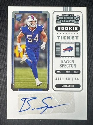 2022 Panini Contenders Baylon Spector RC Rookie Ticket Auto #301 Buffalo Bills - Image 1 of 2
