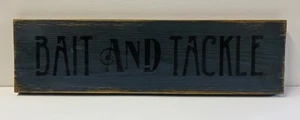 Custom Made Wood Sign: BAIT & TACKLE - Picture 1 of 2