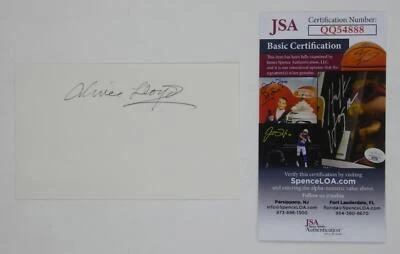 Vince Lloyd Hand Signed Autographed 3x5 Index Card Chicago Cubs Bulls JSA COA - Image 1 of 4