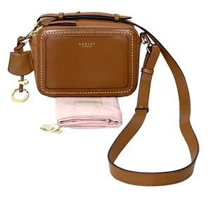 Radley Small Cross Body Bag or Shoulder Bag MARSTON MEWS Tan Leather RRP 179 - Picture 1 of 8