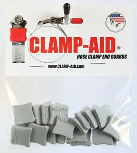 20 PK GRAY 1/2" Clamp-aid Hose Clamp End Caps Guards Covers Sleeves Safety - Bild 1 von 10