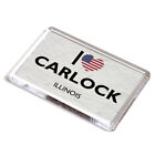 FRIDGE MAGNET - I Love Carlock, Illinois - USA