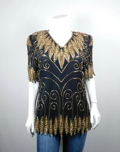 Jean For Joseph Le Bon Silk Embellished Top - Picture 1 of 3