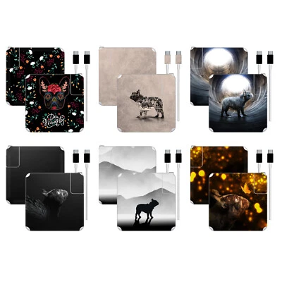 KLAUDIA SENATOR BULLDOG FRANCÉS VINILO CALCOMANÍA PARA APPLE 87W CARGADOR USB-C Foto 1 de 4