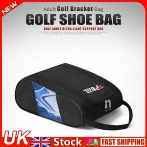 Unisex Golf Shoe Bag Portable Nylon Golf Shoe Pocket Sports Accessories (Blue) - Picture 1 of 8