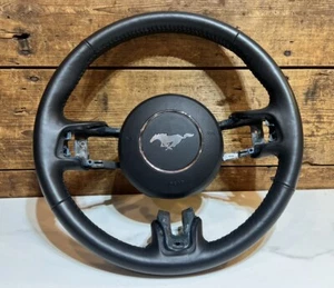 18-22 OEM Ford Mustang Steering Wheel Black Leather JR33-C699D88-AC3ZHE - Bild 1 von 10