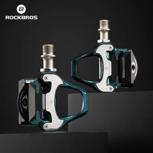 ROCKBROS Road Bike Pedals Peloton Pedal Clipless Pedals with Cleats Set - Picture 1 of 18
