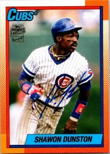 2012 Topps Archives Fan Favorites SHAWON DUNSTON Chicago Cubs AUTO Insert - Picture 1 of 2