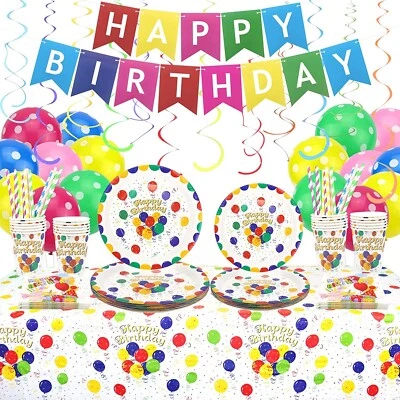 Столовая посуда тарелки чашки скатерть воздушные шары баннер для детей на день рождения 20 гостей - Изображение 1 из 4