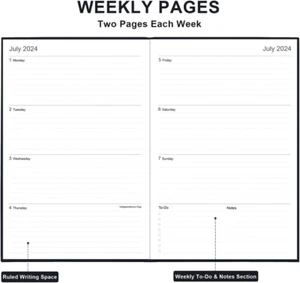 2024-2025 Planner - Weekly & Monthly Planner from July 2024 to June 2025, Aca... - Picture 1 of 1