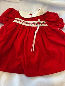VESTIDO DE TERCIOPELO DE NAVIDAD TALLA 6-9 MESES PARA NIÑAS SIN MARCA - Imagen 1 de 1