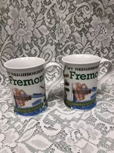 Fremont My Neighborhood Rosanna's Seattle Series Coffee Mugs/Cups Lot of 2 NEW - Bild 1 von 8