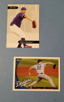 CLAYTON KERSHAW Just Minors RC ROOKIE CARD - WIth Bonus Card   MINT !!  - Image 1 of 2