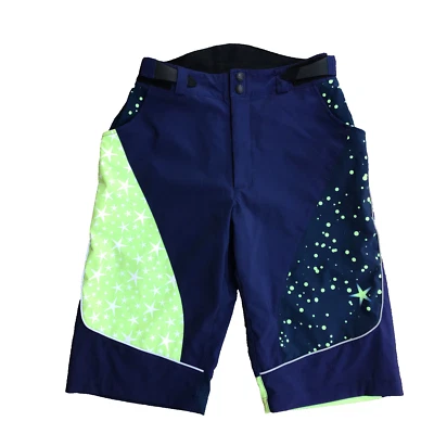 Shorts femininos Jakroo tamanho XS azul verde mountain bike bolso ajustável MTB garota - Imagem 1 de 4