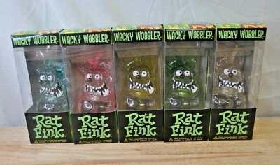 Funko Wacky Wobbler Rat Fink Polystone Resina Transparente Juego de 5-Verde-Amarillo Foto 1 de 4