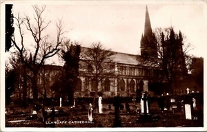 Llandaff Cathedral Cardiff UK RPPC - Picture 1 of 2
