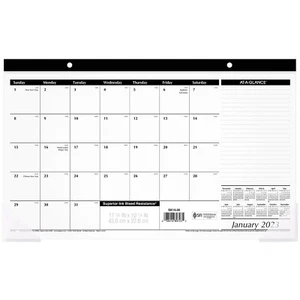 2023 AT-A-GLANCE 17.75" x 11" Monthly Desk Pad Calendar Black/White (SK14-00-23) - Picture 1 of 7