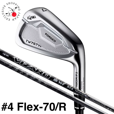 HONMA T World TW757Vx Iron 4 VIZARD IB-WF PROTOTYPE 70 Graphite Shaft Flex R MTO - Image 1 of 4