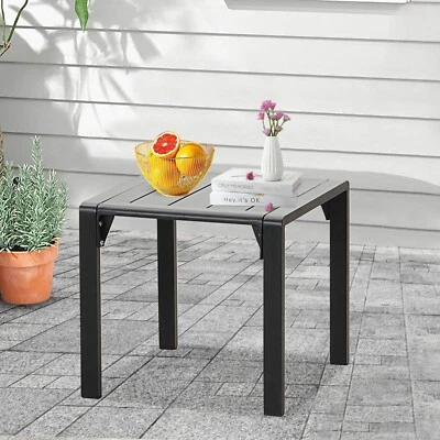 MeXo Alu Gartentisch Balkontisch Couchtisch Beistelltisch Kaffeetisch 44×44×41cm