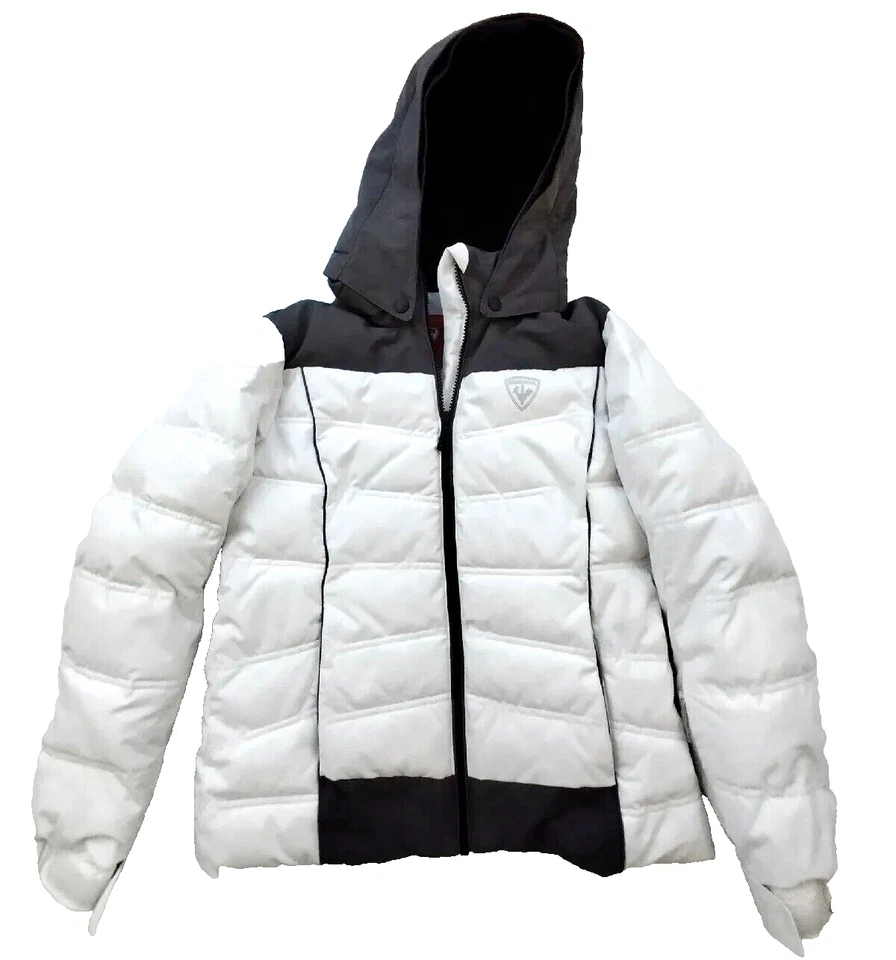 Chaqueta de esquí acolchada con capucha blanca Rossignol para mujer talla 12 Depuis 1907 Foto 1 de 4