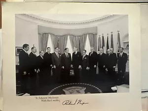 President Richard Nixon Signed B&W Commissioners Photo w/Major Gen Adams Letter - Picture 1 of 7