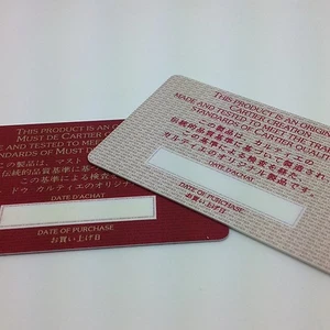 Cartier 2 Card Certificato - Picture 1 of 2
