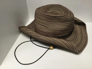 Unisex Stylish Hat One Size Brown Chin/Neck String Spiral Look Scala F54 - Picture 1 of 6