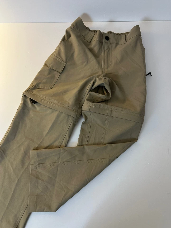 MAGELLAN beige khaki convertble water repellant poly spandex pants Boy's S 8 - Image 1 of 4