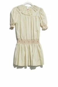 A Bonnie Jean Original Girls Ivory Dress Lace Round Neck Short Sleeve Size 9 - Picture 1 of 5