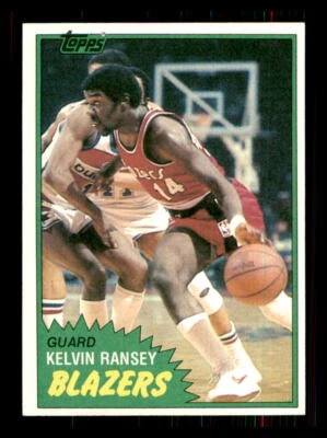 1981 Basketball Topps Kelvin Ransey Portland Trail Blazers #W88 4 - Image 1 of 2