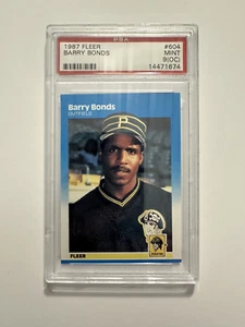Barry Bonds #604 PSA calificado como nuevo 9 (OC) (1987 Fleer) - Imagen 1 de 6