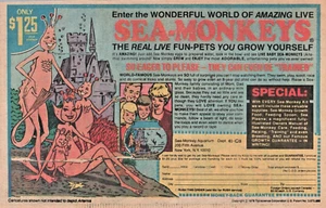 VINTAGE PRINT ADVERTISING SEA MONKEYS REAL LIVE FUN-PETS YOU GROW YOURSELF 1978 - Picture 1 of 1