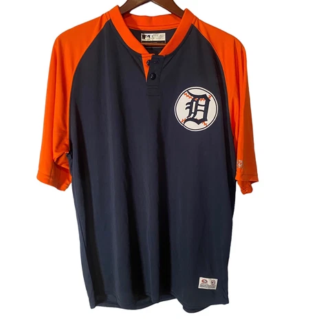 Detroit Tigers MLB True Fan Genuine Merchandise Jersey Like Top Men's Size Large Cover