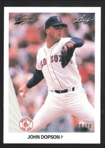 JOHN DOPSON 2012 LEAF MEMORIES #130 SILVER 1990 BUY BACK BOSTON RED SOX 20/20 SP