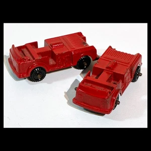 2 Vintage MIDGETOY Diecast Metal Toy FIRE TRUCKS - Estate Fresh - Picture 1 of 4