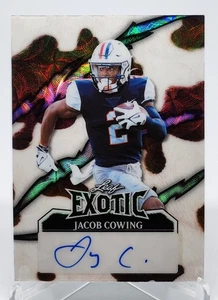2024 Leaf Exotic Jacob Cowing Cow Print Rookie Auto 3/9 - San Francisco 49ers - Picture 1 of 2