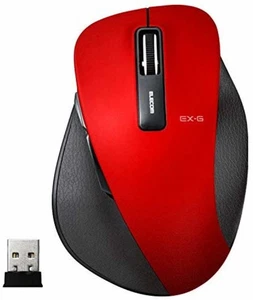 ELECOM M-XGM10DBRD EX-G 2.4GHz Wireless BlueLED Mouse M-Size F/S w/Tracking# NEW - Picture 1 of 12