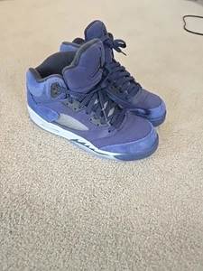 Nike Air Jordan 5 Retro SE Georgetown Size 6Y Midnight Navy Clean - Picture 1 of 8