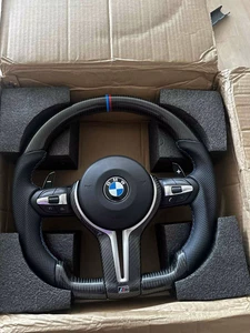 BMW VOLANTE AIRBAG & PALETTE CAMBIO M SPORT CARBON FIBER F30 F31 F20 F22 - Picture 1 of 2
