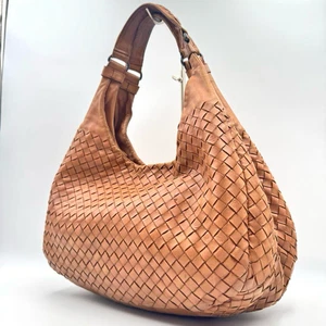 Bolso de Hombro Bottega Veneta Campana Intrecciato Todo Cuero Marrón - Imagen 1 de 14