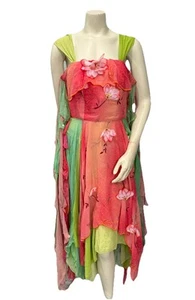 Handmade FAIRY GOWN Costume Theatre/Art Women’s L Colorful Floral Magic Detailed - Picture 1 of 17