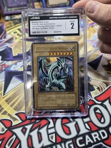 Blue-Eyes White Dragon LOB-001 1st Edition Glossy CGC 2 North American - Picture 1 of 4