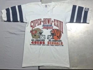 VTG 1989 Super Bowl XXIII Jersey Shirt NFC San FranciscoVsCincinnati AFC Logo 7 - Picture 1 of 12