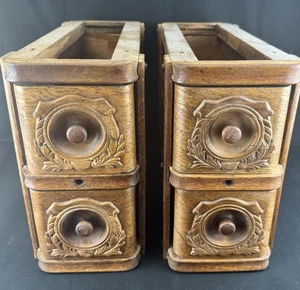 4er Set Antik 1913 Singer Tret #6 Nähmaschine Holz Schubladen Gestell/Gestell - Bild 1 von 19